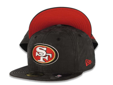 San Francisco 49ERS New Era NFL 59FIFTY 5950 Fitted Cap Hat Digital Desert Camo Crown/Visor Team Color Logo