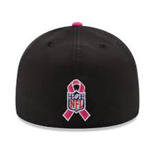 Load image into Gallery viewer, Oakland Raiders New Era NFL 59FIFTY 5950 Fitted Cap Hat Black Crown/Visor Team Color/Pink Logo (Breast Cancer Awareness)
