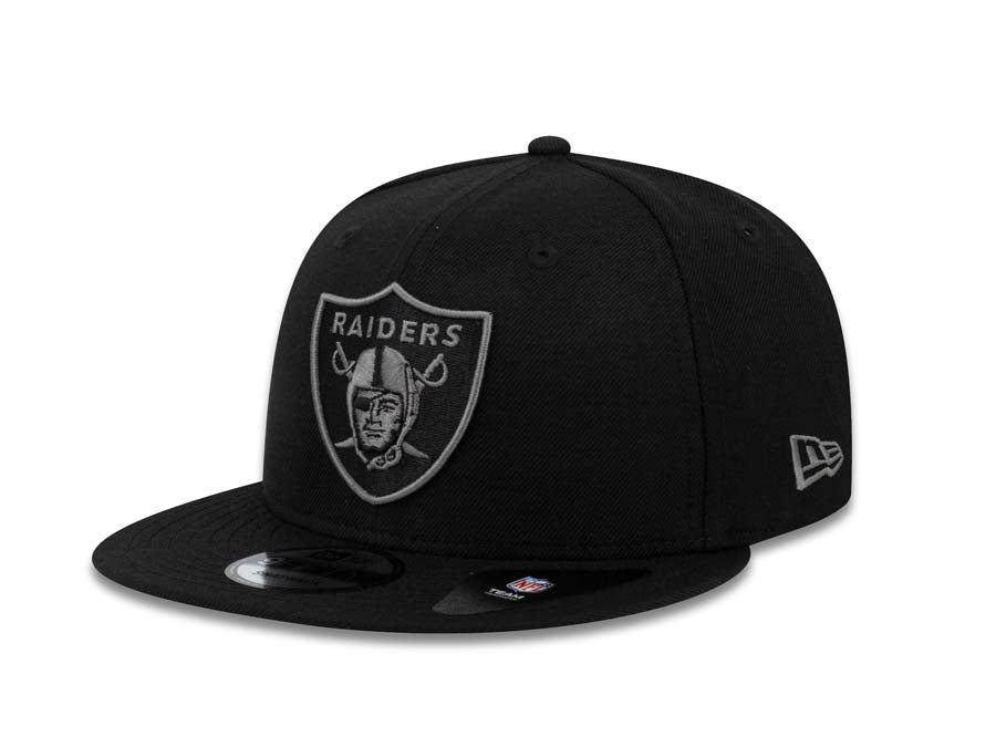 Oakland Raiders New Era NFL 9FIFTY 950 Snapback Cap Hat Black Crown/Visor Gray/Black Logo