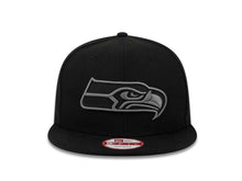 Load image into Gallery viewer, Seattle Seahawks New Era NFL 9FIFTY 950 Snapback Cap Hat Black Crown/Visor Gray/Black Logo
