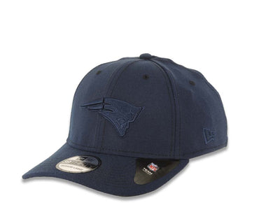 New England Patriots New Era NFL 39THIRTY 3930 Fitted Cap Hat Navy Blue Crown/Visor Navy Blue Logo