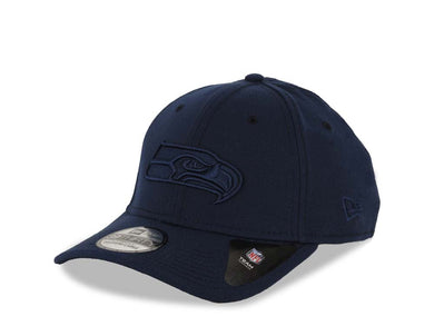 Seattle Seahawks New Era NFL 39THIRTY 3930 Flexfit Cap Hat Navy Crown/Visor Navy Logo