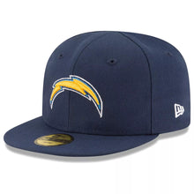 Load image into Gallery viewer, San Diego Chargers New Era NFL 59FIFTY 5950 Fitted Cap Hat Light Navy Blue Crown/Visor Glisten Yellow/Blue Logo
