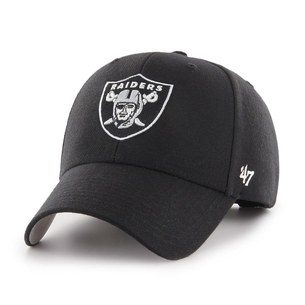 Oakland Raiders '47 MVP Adjustable Cap Hat Black Crown/Visor Team Color Logo