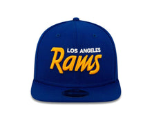 Load image into Gallery viewer, Los Angeles Rams New Era NFL 9FIFTY 950 Snapback Cap Hat Royal Blue Crown/Visor White/Gold Script Logo
