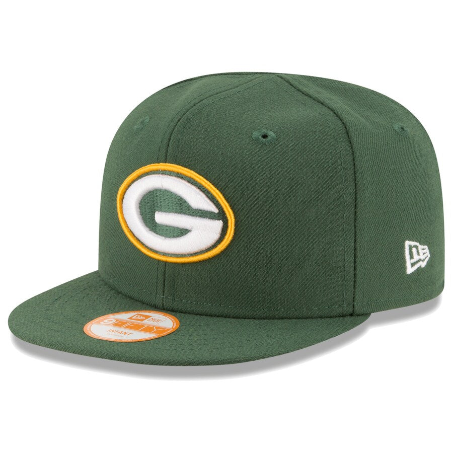 (Infant) Green Bay Packers New Era NFL 59FIFTY 5950 Fitted My 1st First Cap Hat Green Crown/Visor Team Color Logo