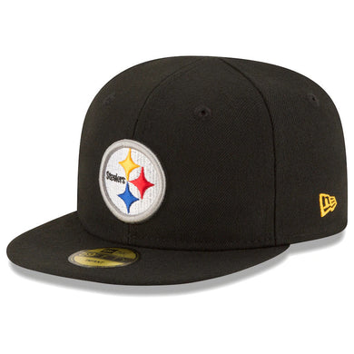 (Infant) Pittsburgh Steelers New Era NFL 59FIFTY 5950 Fitted My 1st First Cap Hat Black Crown/Visor Team Color Logo