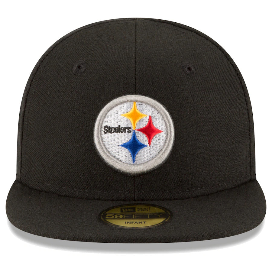 Pittsburgh Steelers New Era City Cluster 59FIFTY Fitted Hat - Black