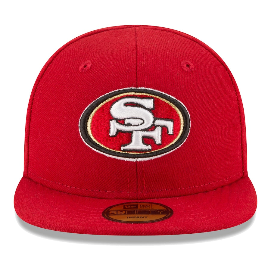 (Infant) San Francisco 49ers New Era NFL 59FIFTY 5950 Fitted Cap Hat Red Crown/Visor Team Color Logo (My 1st Fisrt)