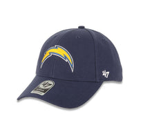 Load image into Gallery viewer, San Diego Chargers &#39;47 Brand NFL MVP Adjustable Cap Hat Light Navy Blue Crown/Visor Team Color Logo

