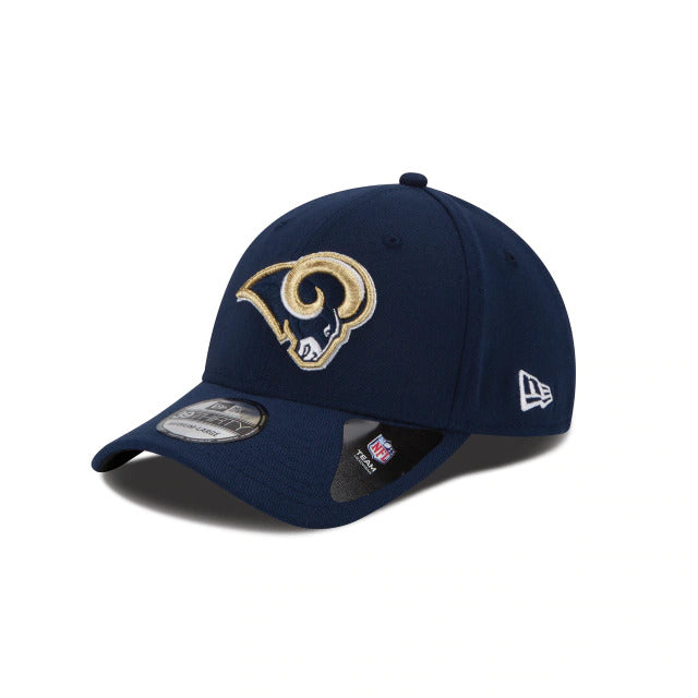 Los Angeles Rams New Era NFL 59FIFTY 5950 Fitted Cap Hat Navy Crown/Visor Team Color Logo