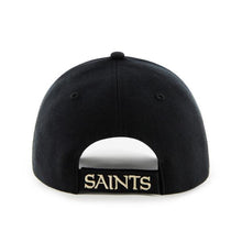 Load image into Gallery viewer, New Orleans Saints &#39;47 NFL MVP Adjustable Cap Hat Black Crown/Visor Team Color Logo
