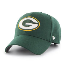 Load image into Gallery viewer, Green Bay Packers &#39;47 NFL MVP Adjustable Cap Hat Green Crown/Visor Team Color Logo
