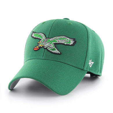 Philadelphia Eagles '47 NFL MVP Adjustable Cap Hat Green Crown/Visor Team Color Retro Logo