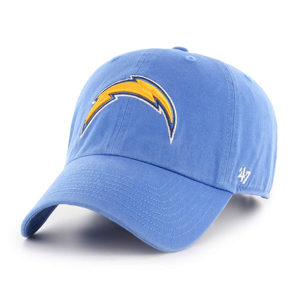 San Diego Chargers '47 NFL Clean Up Adjustable Cap Hat Sky Blue Crown/Visor Team Color Logo