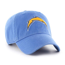 Load image into Gallery viewer, San Diego Chargers &#39;47 NFL Clean Up Adjustable Cap Hat Sky Blue Crown/Visor Team Color Logo
