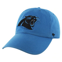 Load image into Gallery viewer, Carolina Panthers &#39;47 NFL Clean Up Adjustable Cap Hat Teal Crown/Visor Team Color Logo
