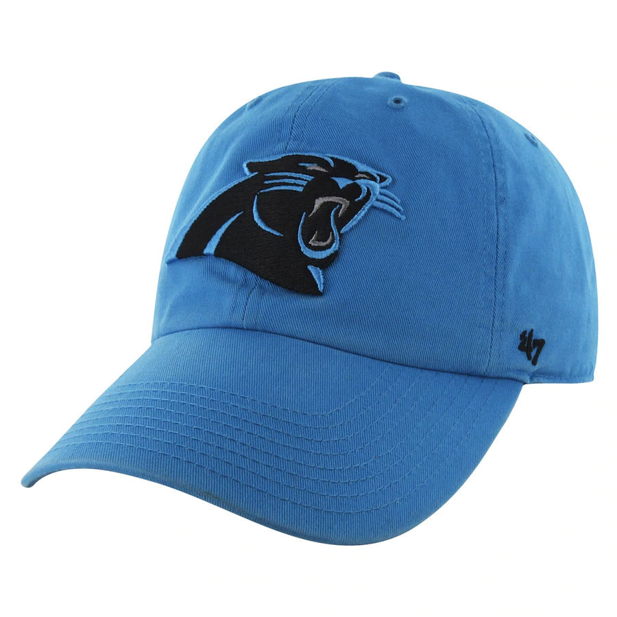 Carolina Panthers '47 NFL Clean Up Adjustable Cap Hat Teal Crown/Visor Team Color Logo