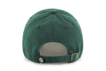 Load image into Gallery viewer, Green Bay Packers &#39;47 NFL Clean Up Adjustable Cap Hat Green Crown/Visor Team Color Logo
