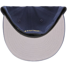 Load image into Gallery viewer, Los Angeles Rams New Era NFL 59FIFTY 5950 Fitted Cap Hat Navy Blue Crown/Visor Metallic Gold Text/Script Logo

