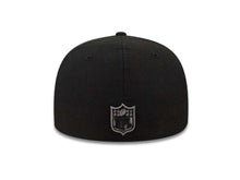 Load image into Gallery viewer, Oakland Raiders New Era 59FIFTY 5950 Fitted Cap Hat Black Crown/Visor Dark Gray/Black Logo
