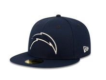 Load image into Gallery viewer, San Diego Chargers New Era NFL 59FIFTY 5950 Fitted Cap Hat Navy Crown/Visor Navy/White Logo
