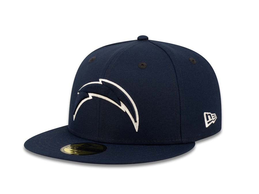 San Diego Chargers New Era NFL 59FIFTY 5950 Fitted Cap Hat Navy Crown/Visor Navy/White Logo