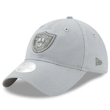 Load image into Gallery viewer, (Women) Oakland Raiders New Era NFL 9FORTY 940 Adjustable Cap Hat Gray Crown/Visor Dark Gray Logo
