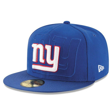 New York Giants New Era NFL 59FIFTY 5950 Fitted 2016 Sideline Cap Hat Royal Blue Crown/Visor Team Color Logo