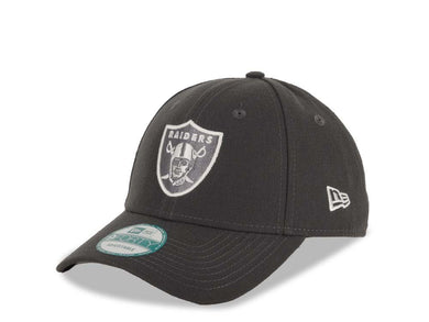 Oakland Raiders New Era NFL 9FORTY 940 Adjustable Cap Hat Dark Gray Crown/Visor Dark Gray/WhiteLogo Dark Gray UV