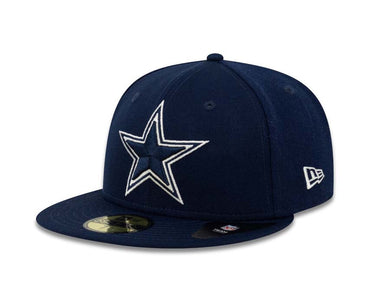 Dallas Cowboys New Era 59FIFTY 5950 Fitted Cap Hat Navy Crown/Visor Team Color Logo
