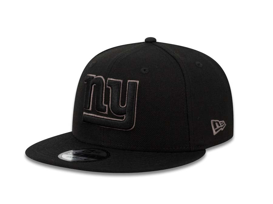 New York Giants New Era 9FIFTY 950 Snapback Cap Hat Black Crown/Visor Black/Dark Gray Logo