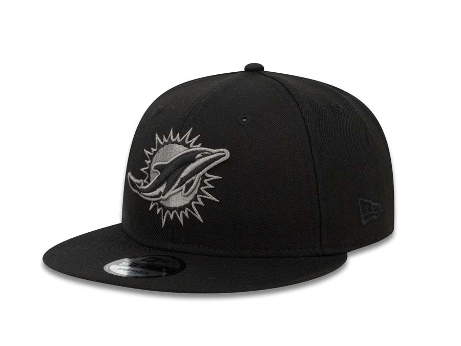 Miami Dolphins New Era NFL 9FIFTY 950 Snapback Cap Hat Black Crown/Visor Dark Gray/Black Logo