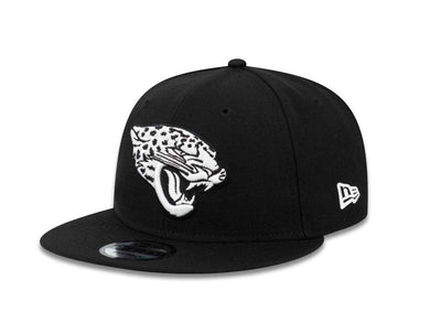 Jacksonville Jaguars New Era NFL 9FIFTY 950 Snapback Cap Hat Black Crown/Visor White/Black Logo 