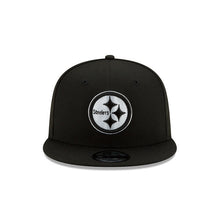 Load image into Gallery viewer, Pittsburgh Steelers New Era NFL 9FIFTY 950 Snapback Cap Hat Black Crown/Visor Black/White Logo 
