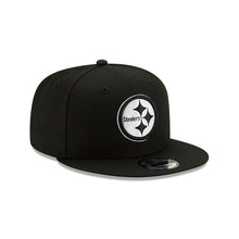 Load image into Gallery viewer, Pittsburgh Steelers New Era NFL 9FIFTY 950 Snapback Cap Hat Black Crown/Visor Black/White Logo 
