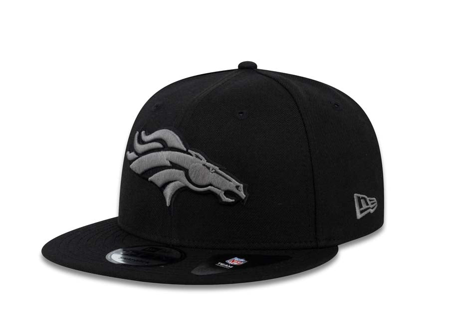 Denver Broncos New Era NFL 9FIFTY 950 Snapback Cap Hat Black Crown/Visor Dark Gray/Black Logo