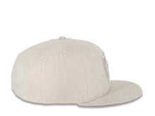 Load image into Gallery viewer, Raiders New Era 59FIFTY 5950 Fitted Suede Material Cap Hat Gray Crown/Visor Gray Logo (Spring Suede)
