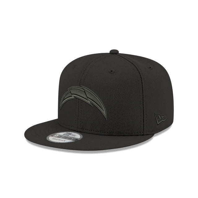 Los Angeles Chargers New Era NFL 9FIFTY 950 Snapback Cap Hat Black Crown/Visor Black Logo
