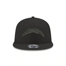 Load image into Gallery viewer, Los Angeles Chargers New Era NFL 9FIFTY 950 Snapback Cap Hat Black Crown/Visor Black Logo
