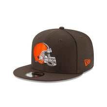 Load image into Gallery viewer, Cleveland Browns New Era NFL 9Fifty 950 Snapback Cap Hat Brown Crown/Visor Team Color Logo
