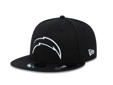 Los Angeles Chargers New Era NFL 9FIFTY 950 Snapback Cap Hat Black Crown/Visor Black/White Logo