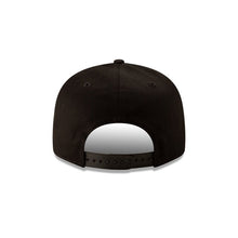 Load image into Gallery viewer, Raiders New Era 9FIFTY 950 Snapback Cap Hat Black Crown/Visor White Text Logo 
