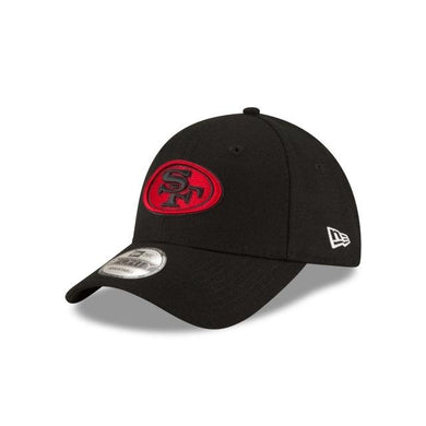 San Francisco 49ers New Era NFL 9Forty 940 The League Adjustable Cap Hat Black Crown/Visor Black/Red Color Logo
