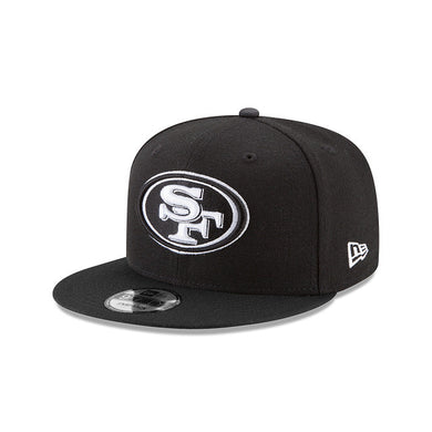 San Francisco 49ers New Era 9FIFTY 950 Snapback Cap Hat Black Crown/Visor Black/White Logo