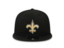 Load image into Gallery viewer, New Orleans Saints New Era NFL 9FIFTY 950 Snapback Cap Hat Black Crown/Visor Team Color Logo
