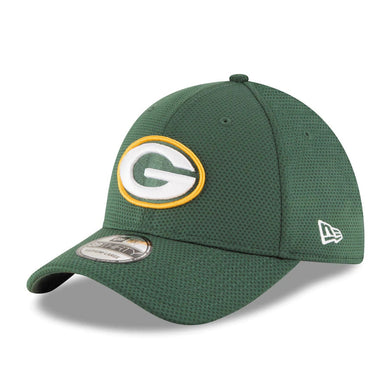 Green Bay Packer New Era 39THIRTY 3930 Flexfit 2016 Sideline Diamond Tech Cap Hat Green Crown/Visor Team Color Logo 