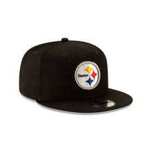 Load image into Gallery viewer, Pittsburgh Steelers New Era NFL 9FIFTY 950 Snapback Cap Hat Black Crown/Visor Team Color Logo
