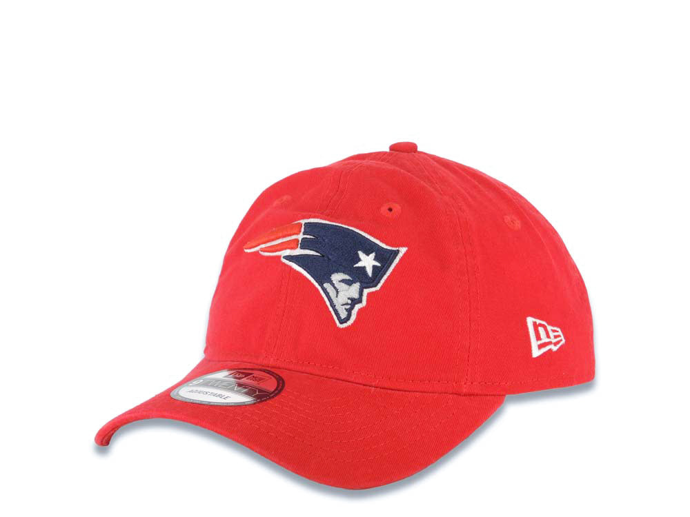 New England Patriots New Era NFL 9TWENTY 920 Adjustable Cap Hat Red Crown/Visor Team Color Logo