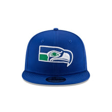 Load image into Gallery viewer, Seattle Seahawks New Era NFL 9FIFTY 950 Snapback Cap Hat Royal Blue Crown/Visor Team Color Retro Logo 
